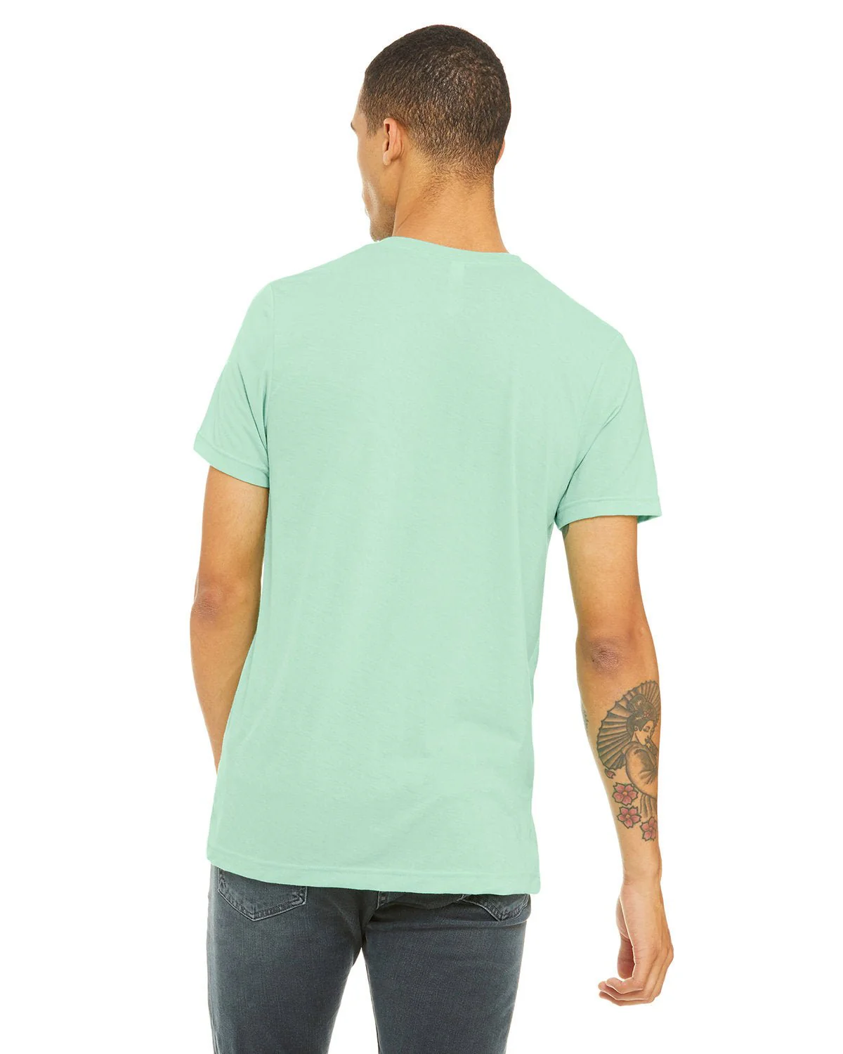 3001CVC-Bella + Canvas-HEATHER MINT - Cheap-Us