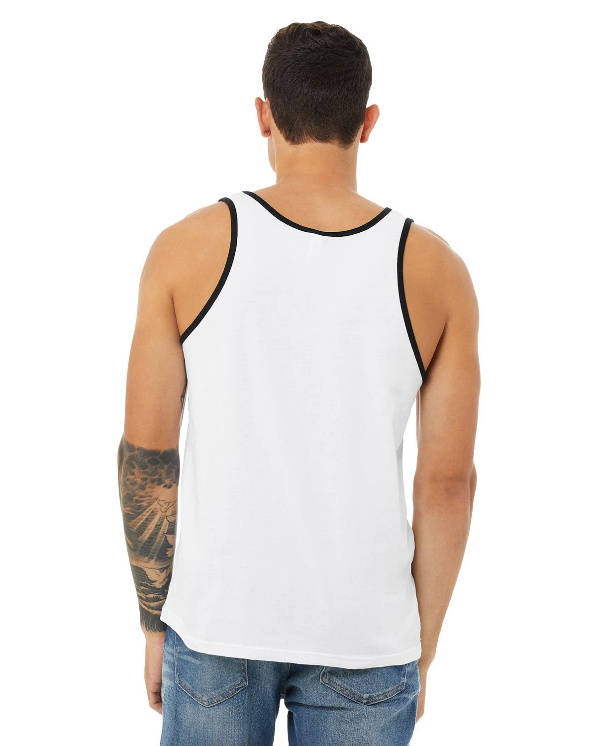 3480-Bella + Canvas-WHITE/ BLACK - Cheap-Us