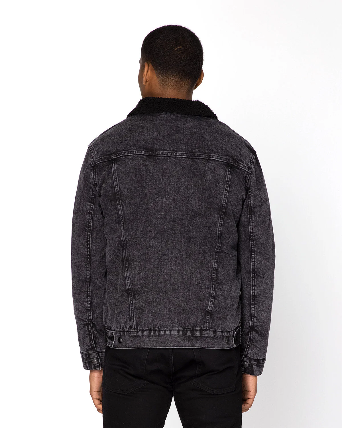 372J-Threadfast Apparel-BLACK DENIM/ BLK - Cheap-Us