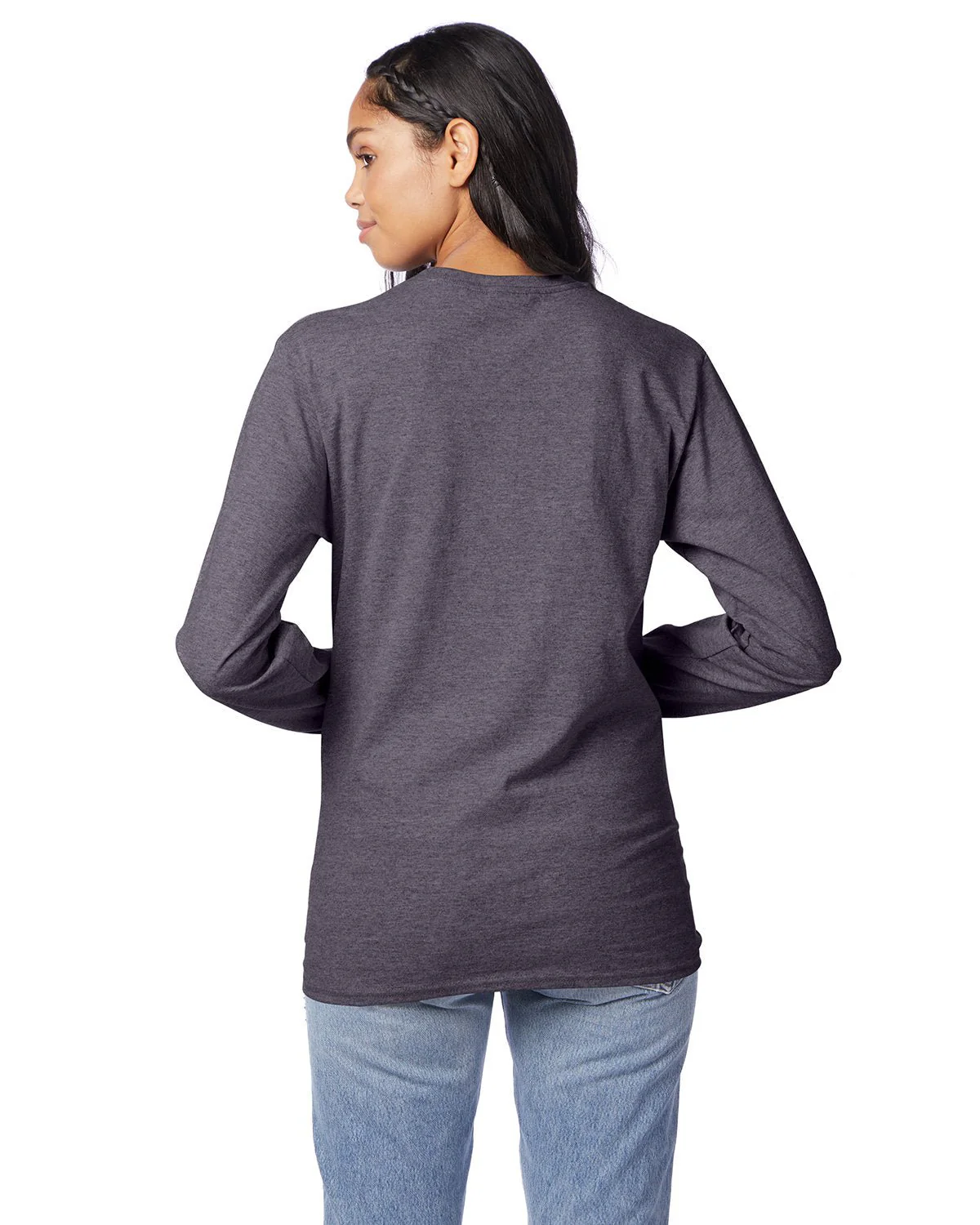 5586-Hanes-CHARCOAL HEATHER - Cheap-Us