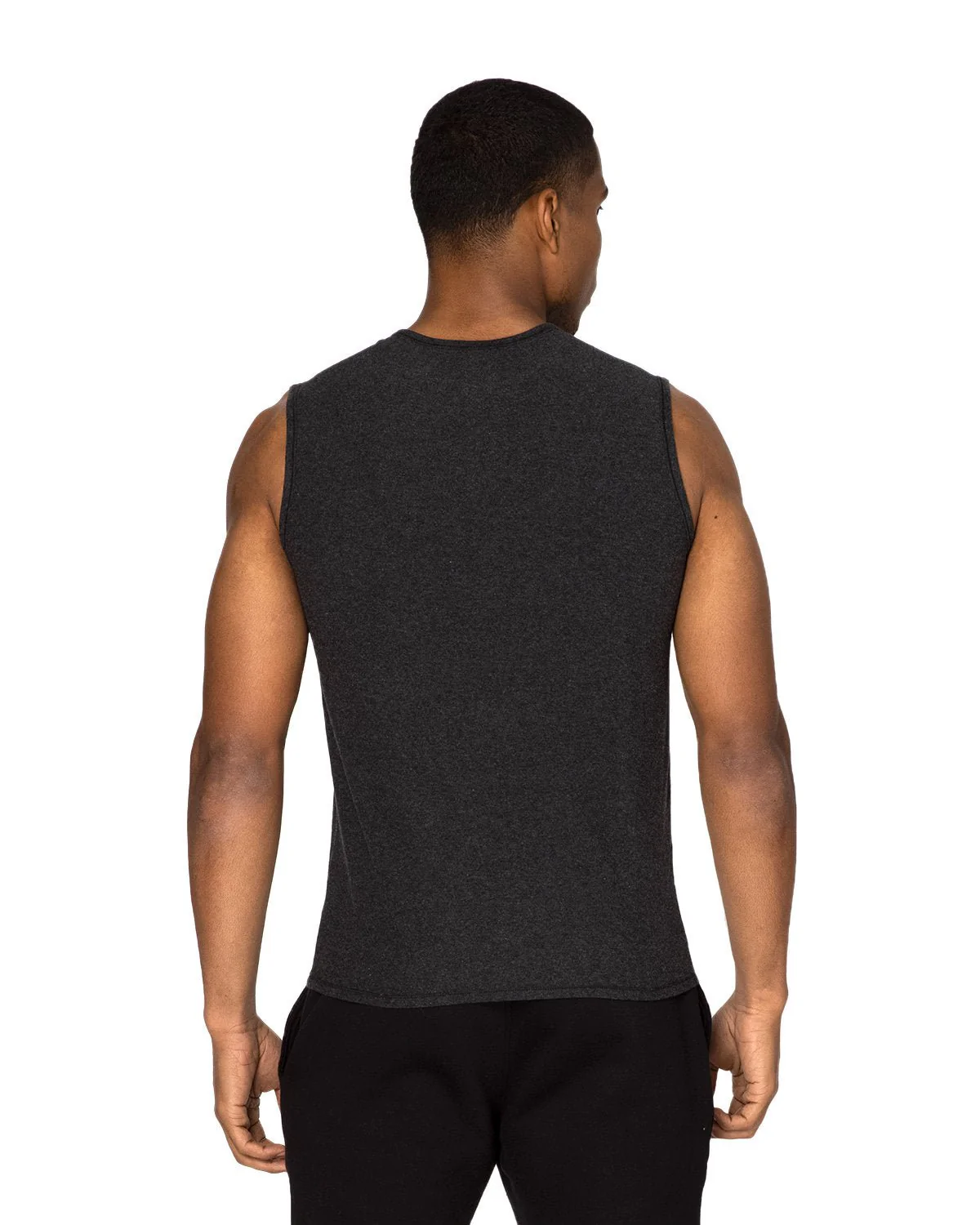 382T-Threadfast Apparel-BLACK HEATHER - Cheap-Us