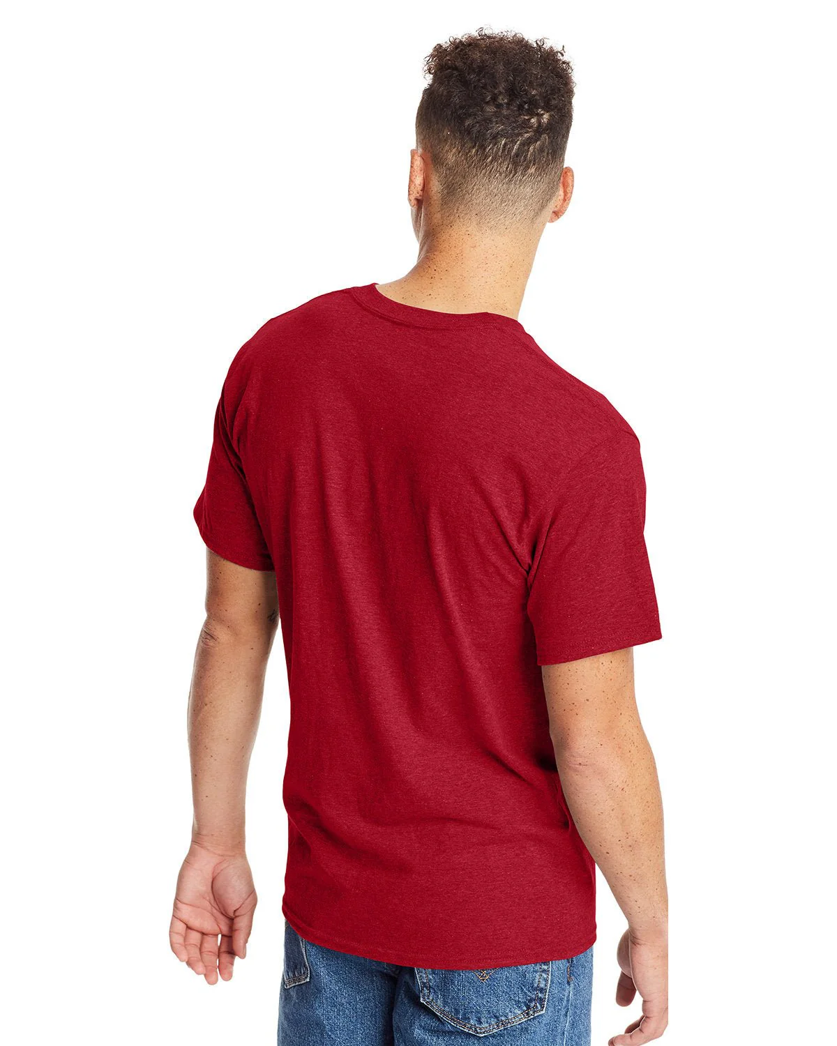 5180-Hanes-RED PEPPER HTHR - Cheap-Us