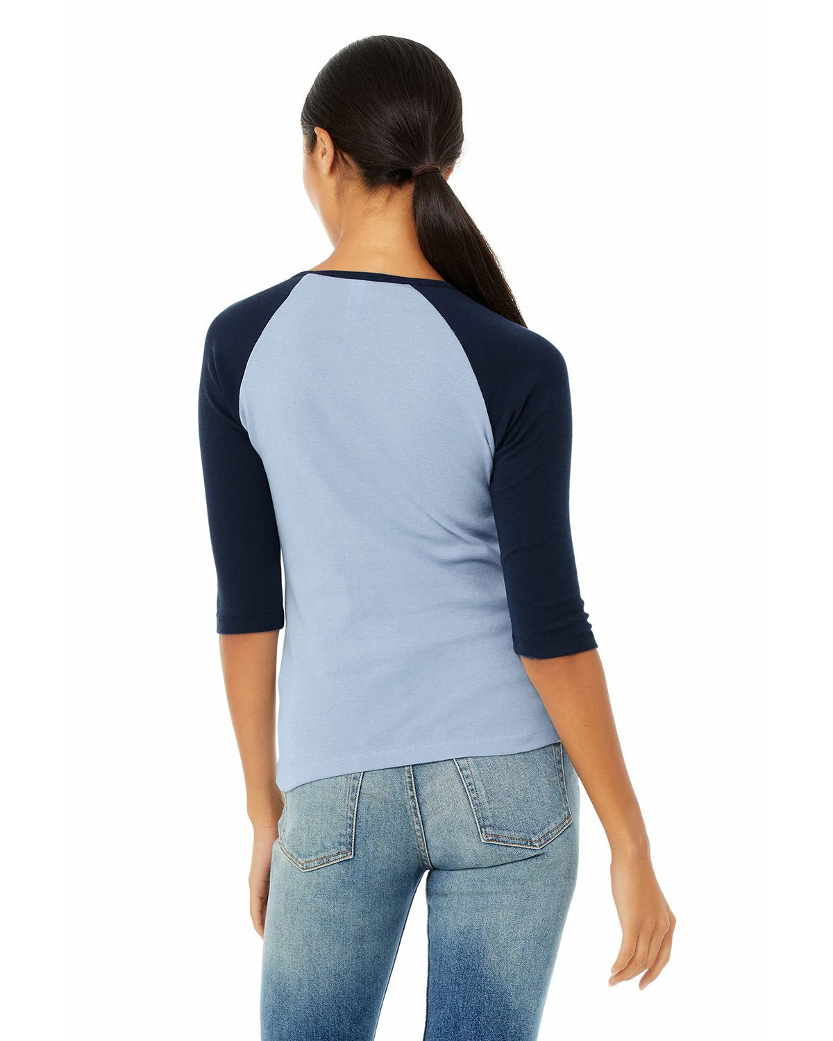 B2000-Bella + Canvas-BABY BLUE/ NAVY - Cheap-Us