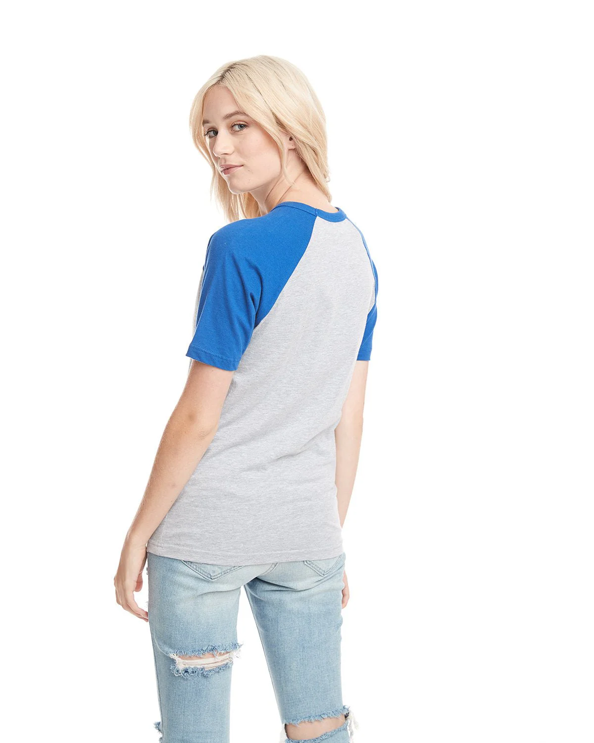 N3650-Next Level Apparel-ROYAL/ HTHR GRAY - Cheap-Us