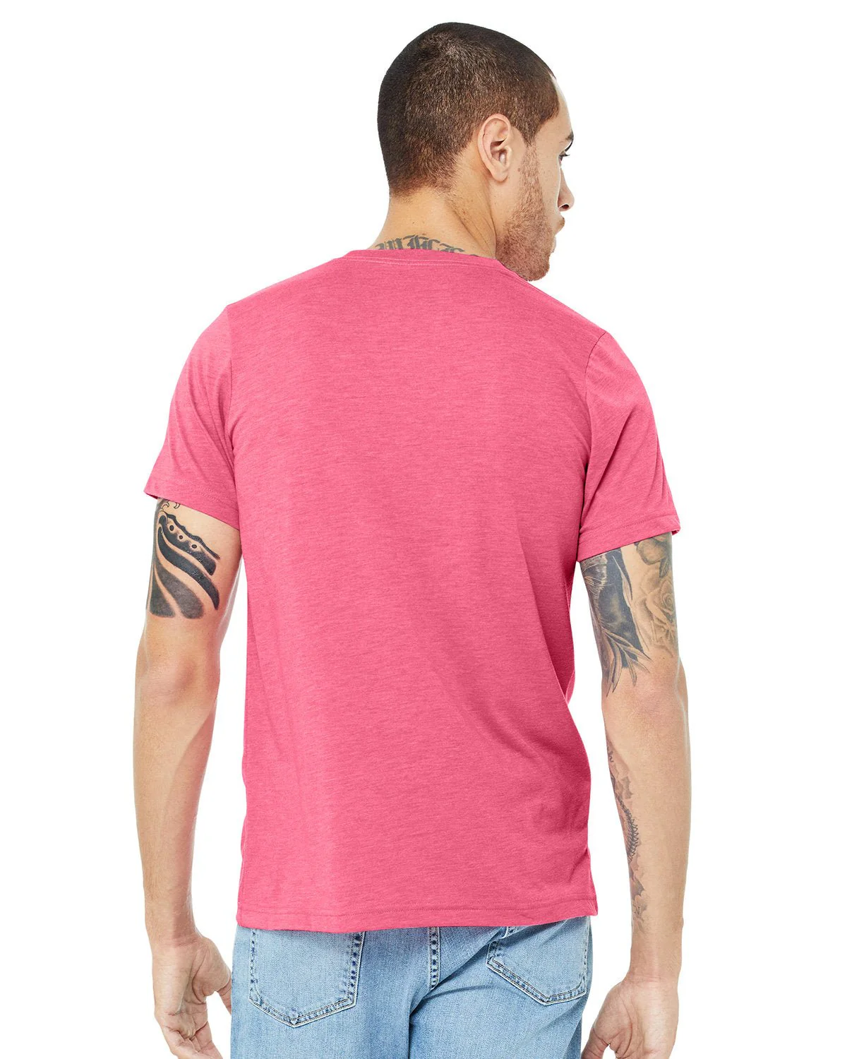 3413C-Bella + Canvas-CHAR PNK TRIBLND - Cheap-Us