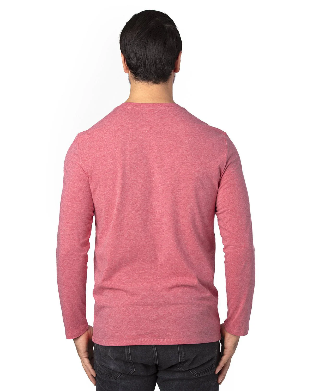 100LS-Threadfast Apparel-RED HEATHER - Cheap-Us