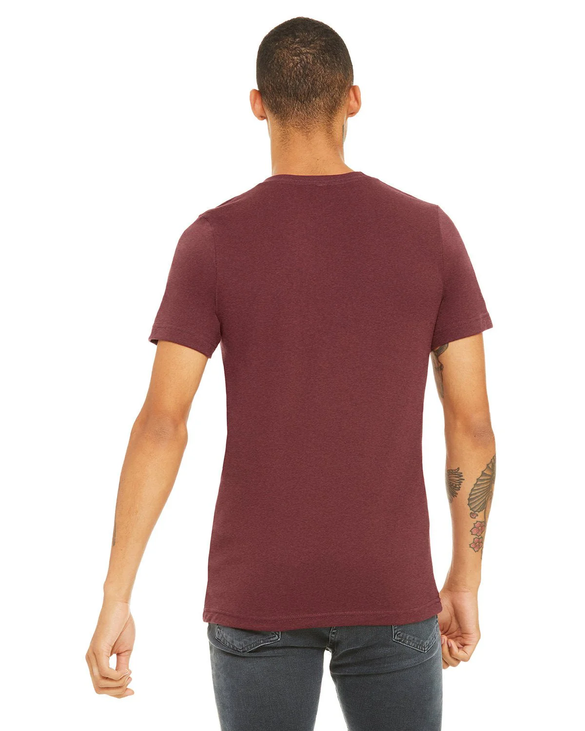 3001CVC-Bella + Canvas-HEATHER CARDINAL - Cheap-Us