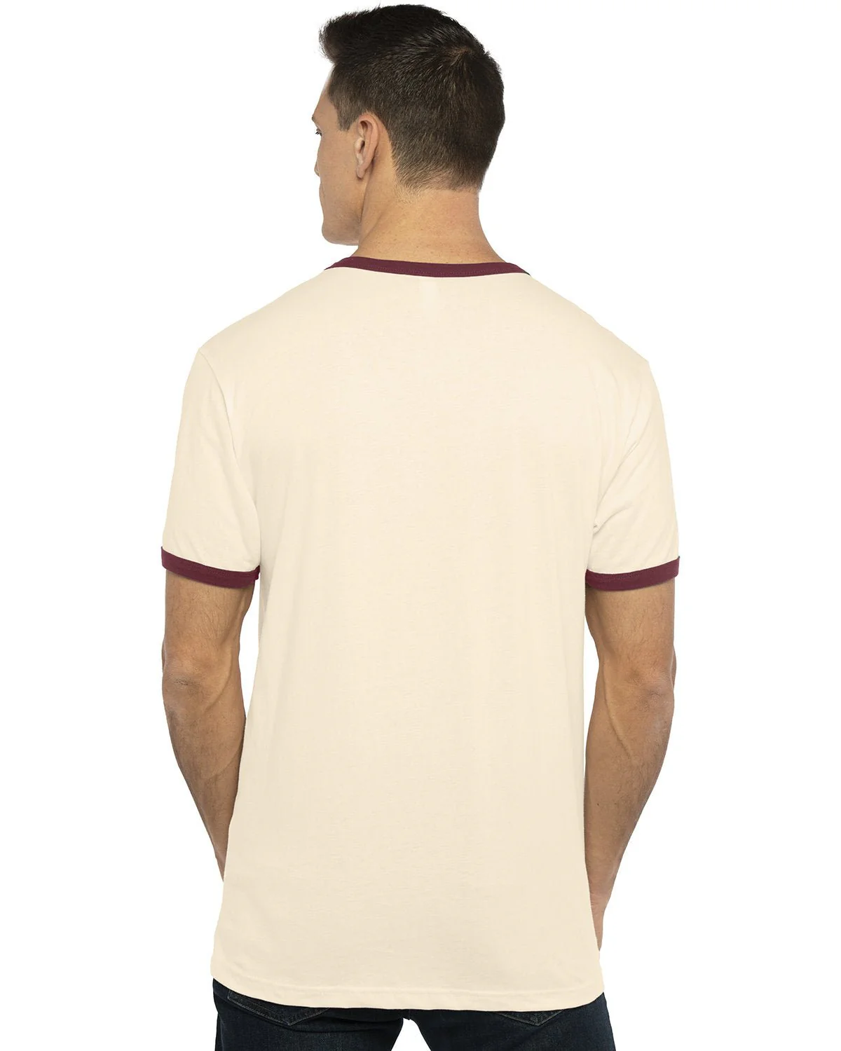 3604-Next Level Apparel-NATURAL/ MAROON - Cheap-Us