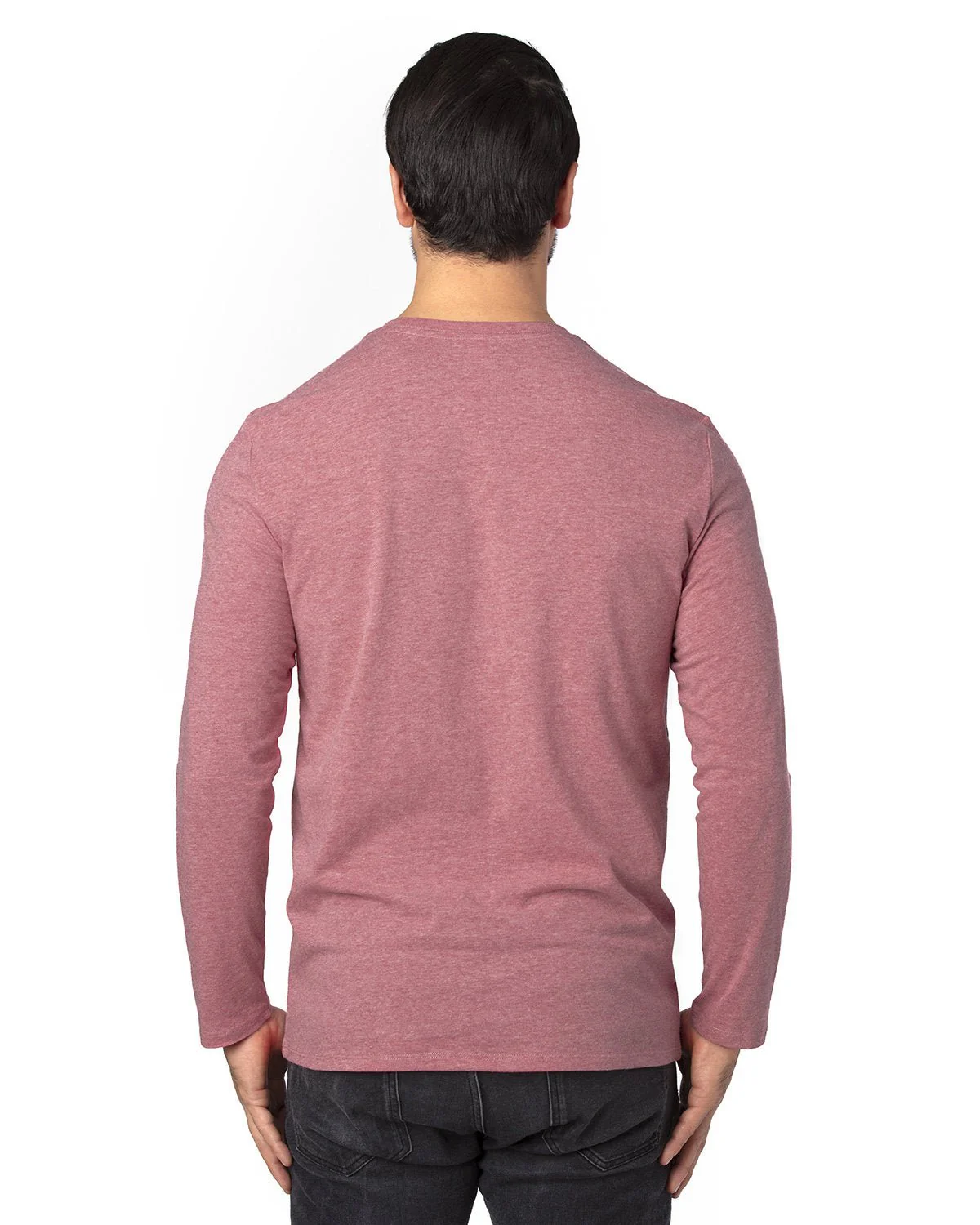 100LS-Threadfast Apparel-MAROON HEATHER - Cheap-Us