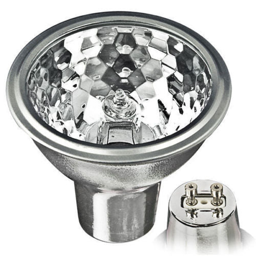 GE 30901 - 50 Watt - MR16 GU7 Base - Narrow Spot - Glass Face - 3,500 Life Hours - 10,800 Candlepower - 12 Volt - Cheap-Us