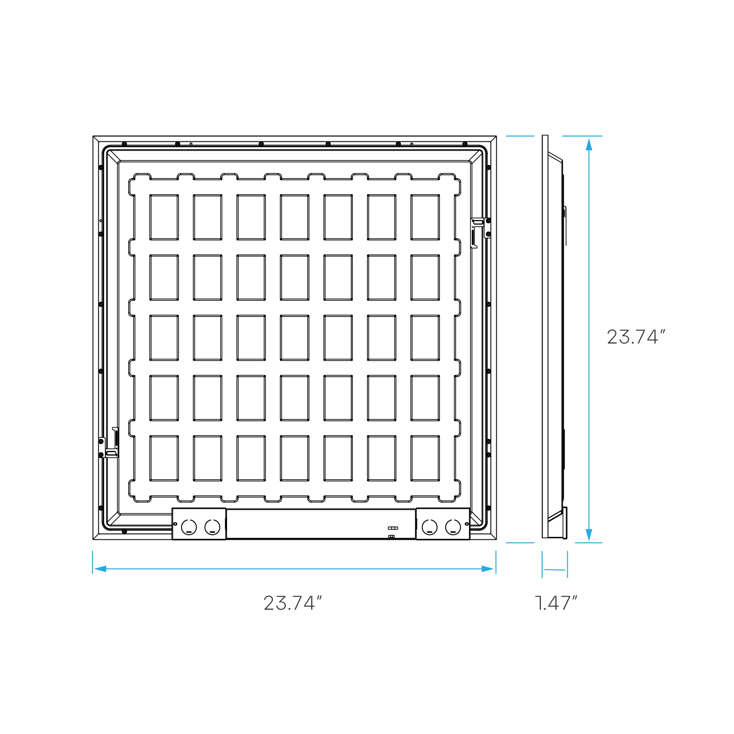 Luxrite 2X2 BACKLIT PANEL 20/30/40 Watts & 5 CCT SELECTABLE 30K/35K/40K/50K/65K (LR24290) - Cheap-Us
