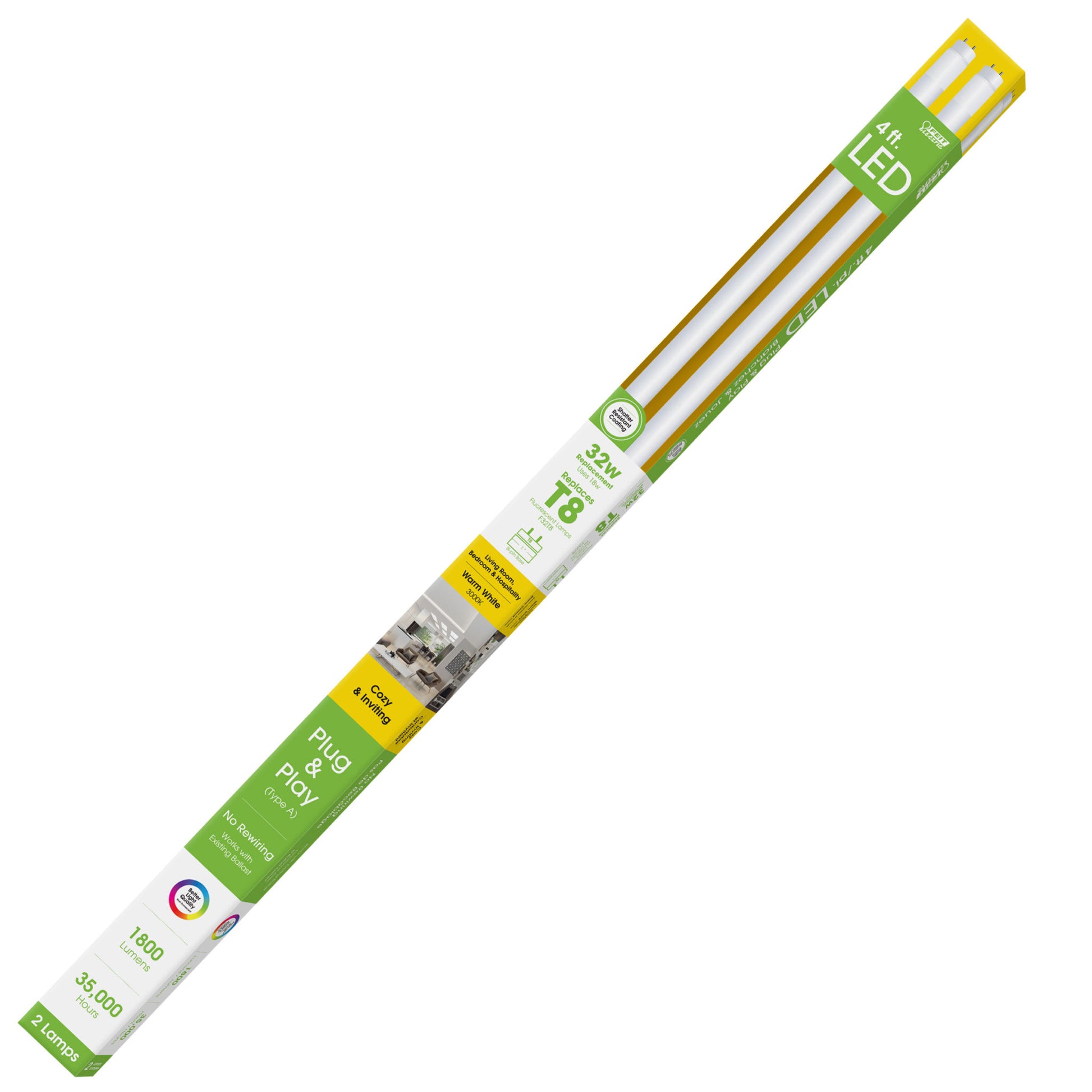 4 ft. T8 3000K Plug & Play LED - Cheap-Us