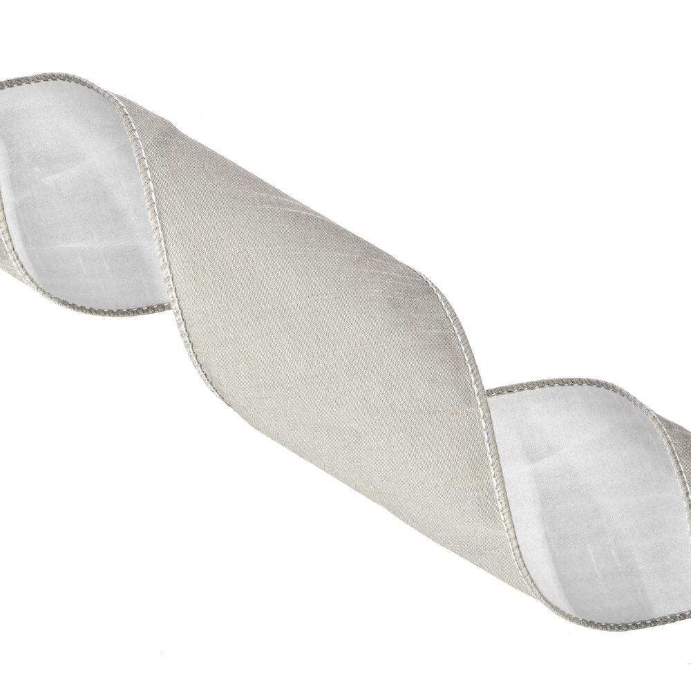 Vickerman 4 x 10 Yards Gray Dupion Double Fused Dupion Ribbon - Cheap-Us