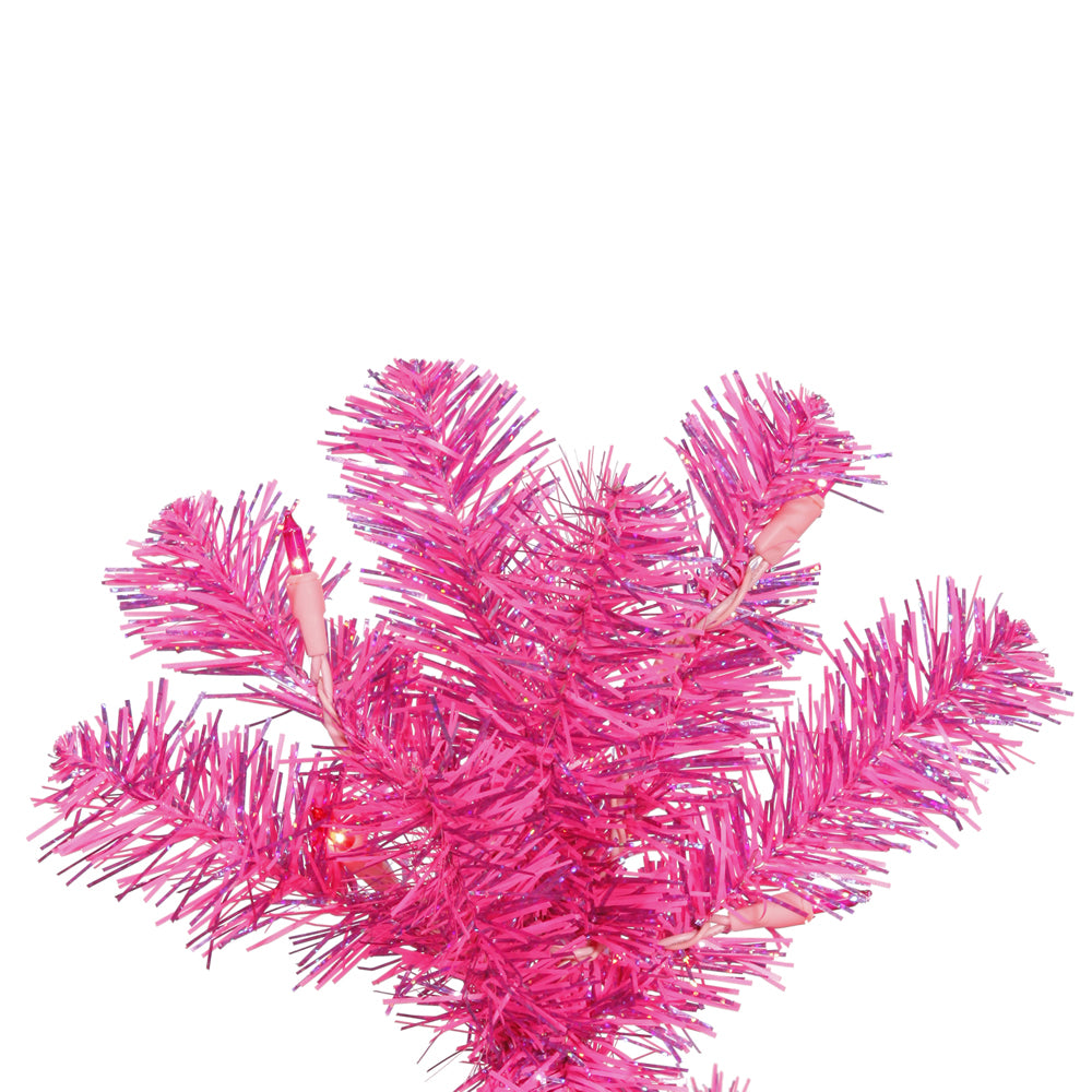 Vickerman 3' Pink Pencil Artificial Christmas Tree Pink Dura-lit LED Lights. - Cheap-Us