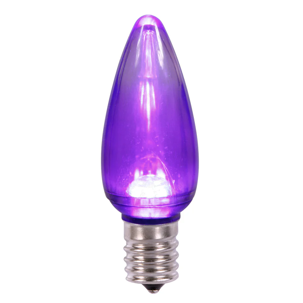 Vickerman C9 Twinkle Transparent Plastic LED Purple Dimmable Bulb 25 per bag - Cheap-Us