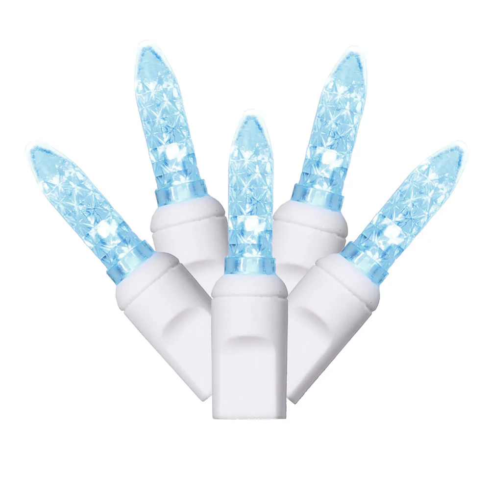 Vickerman 70 Teal M5 LED Icicle Light on White Wire 9' Christmas Single Mold Light Strand - Cheap-Us