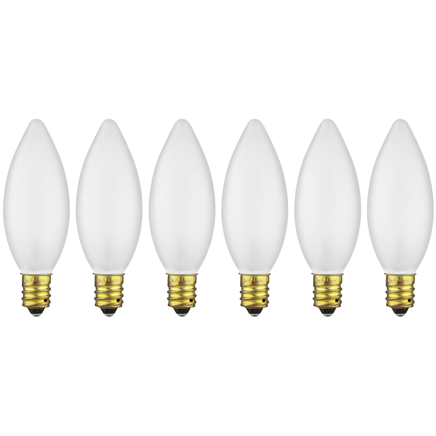 Sunlite 40 Watt Torpedo Tip Chandelier, Candelabra Base, Frost - Cheap-Us