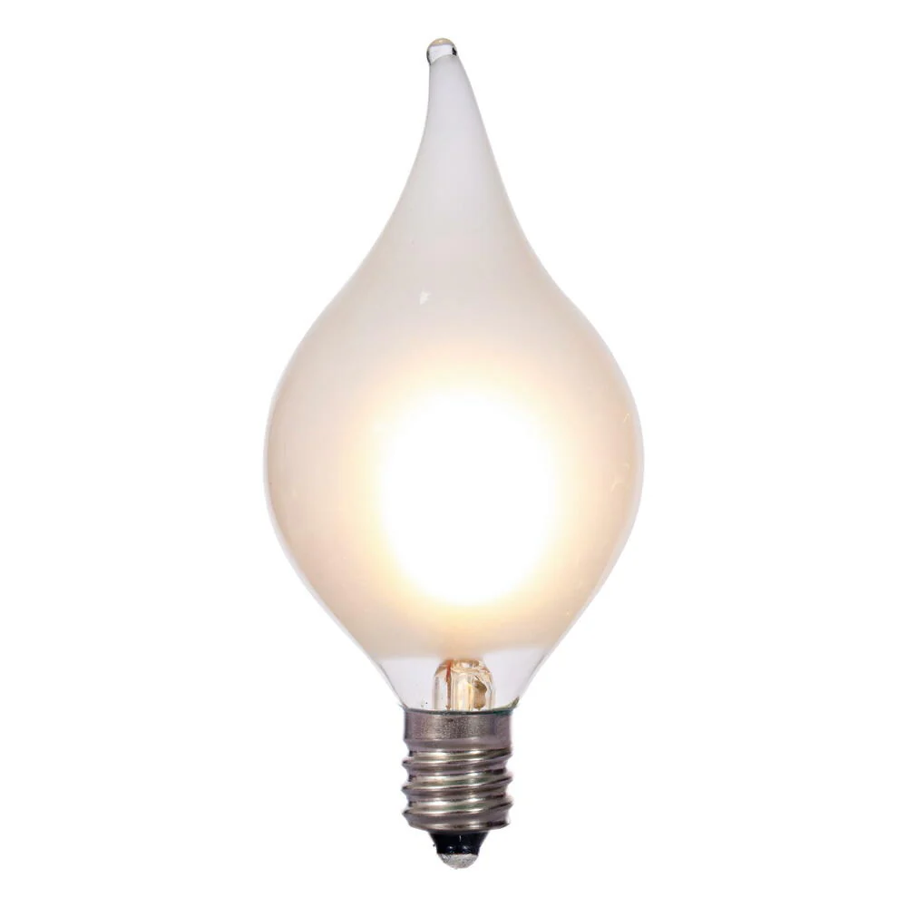 Vickerman 15 lights x 15' Warm White LED G45 Glass Flame Tip light set. 6