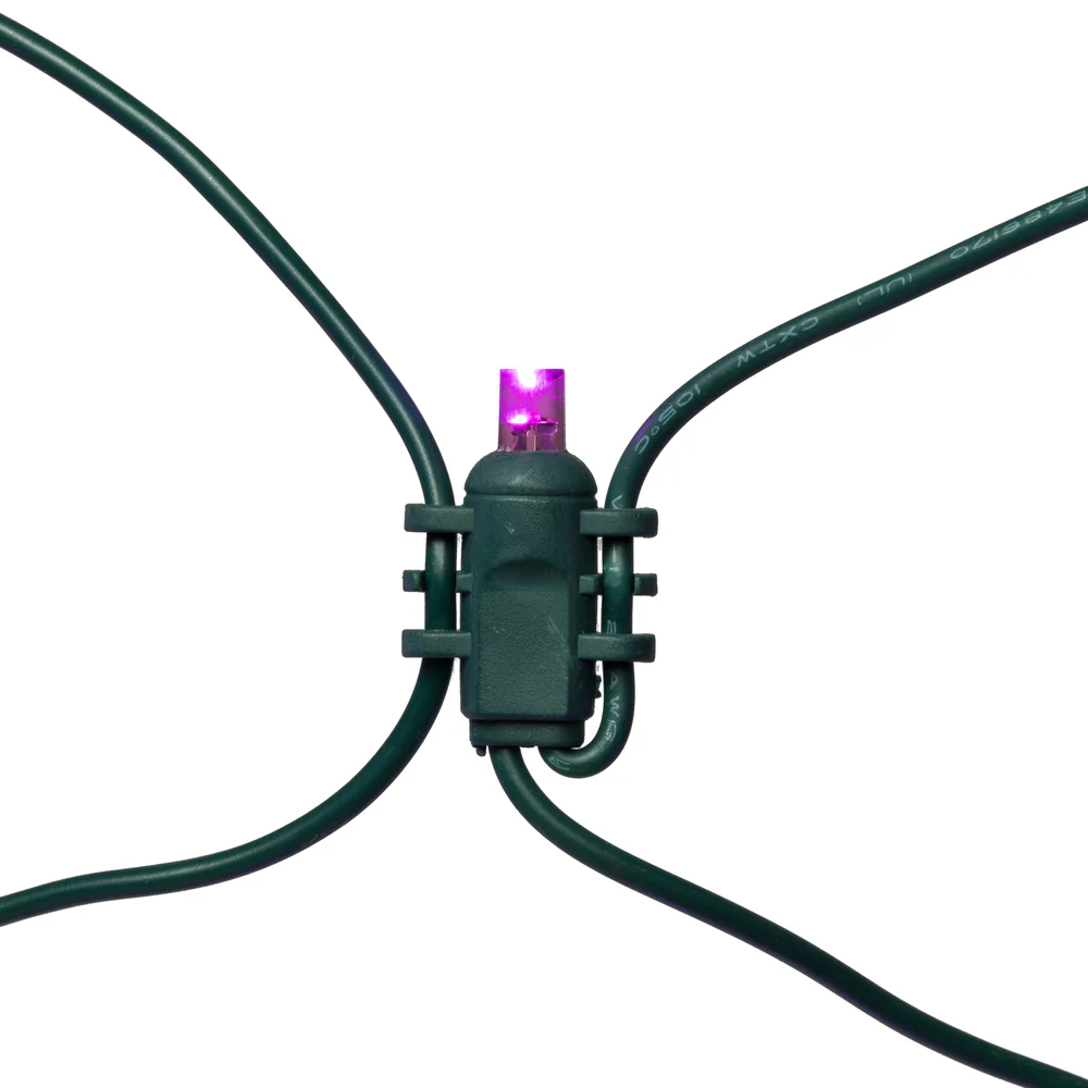 Vickerman 120 Purple Wide Angle Twinkle LED Christmas Net Light Set Green Wire - Cheap-Us