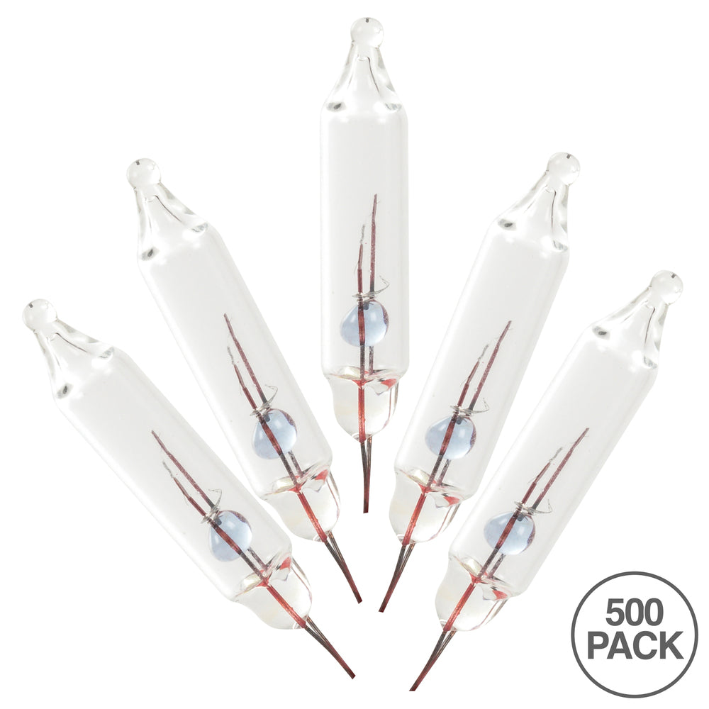 Vickerman Clear Glass Incandescent Mini Bulb with Pinched Base, 2.5 Volt 170mA, 500 per bag - Cheap-Us