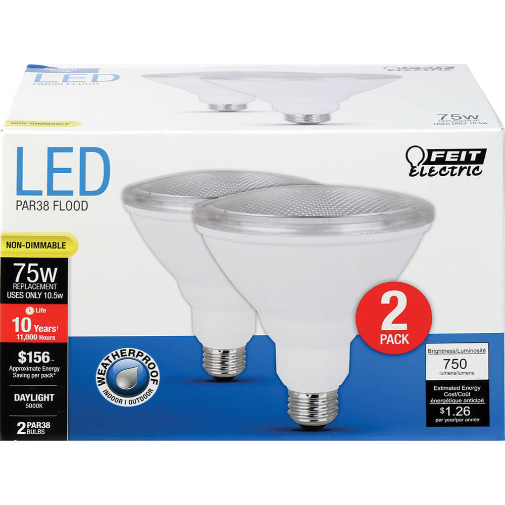 750 Lumen Weatherproof Non-Dimmable LED PAR38 - Cheap-Us