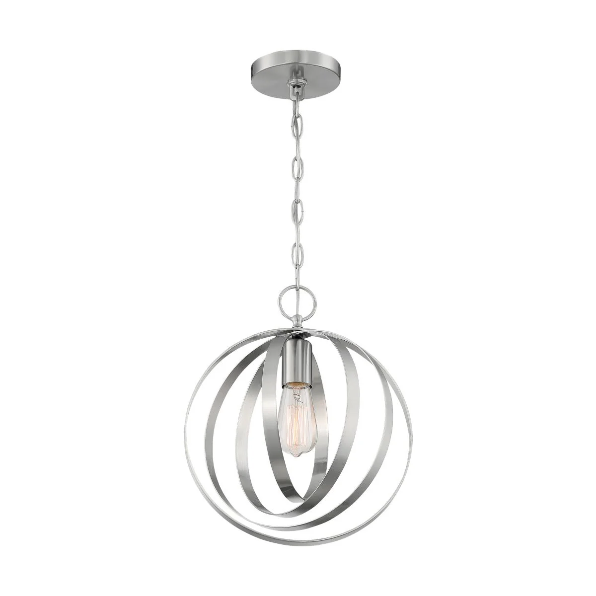 60-7046 PENDLETON 1LT PENDANT Pendleton - 1 Light Pendant with- Brushed Nickel Finish - Cheap-Us