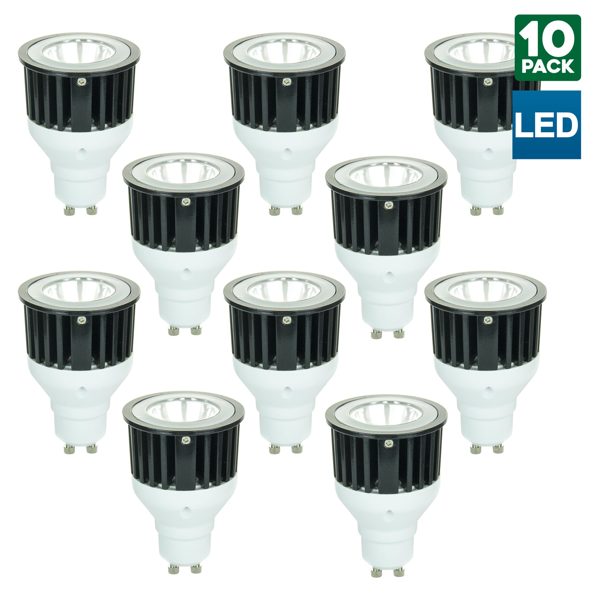 MR16 Mini Reflector, 80 Lumens, GU10 Base, White - Cheap-Us