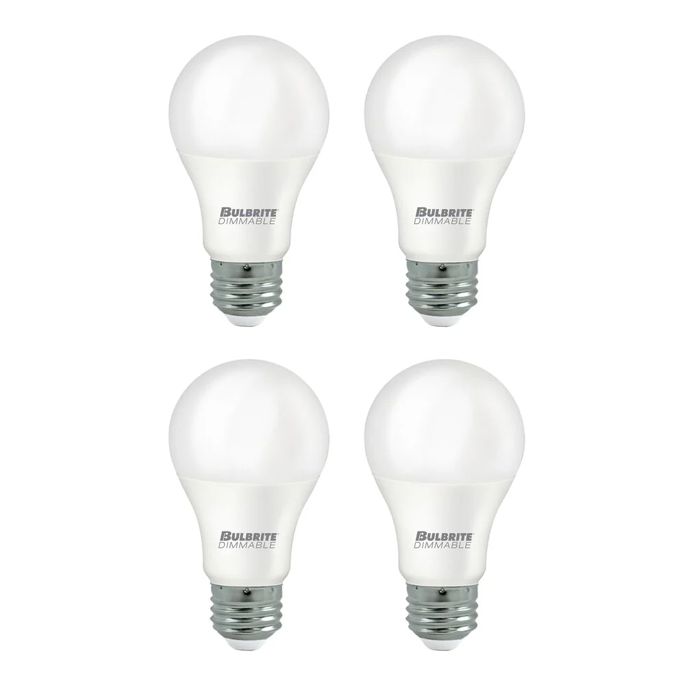 Bulbrite Pack of (8) 9 Watt Dimmable Frost A19 LED Light Bulbs with Medium (E26) Base, 5000K Soft Daylight Light, 800 Lumens - Cheap-Us