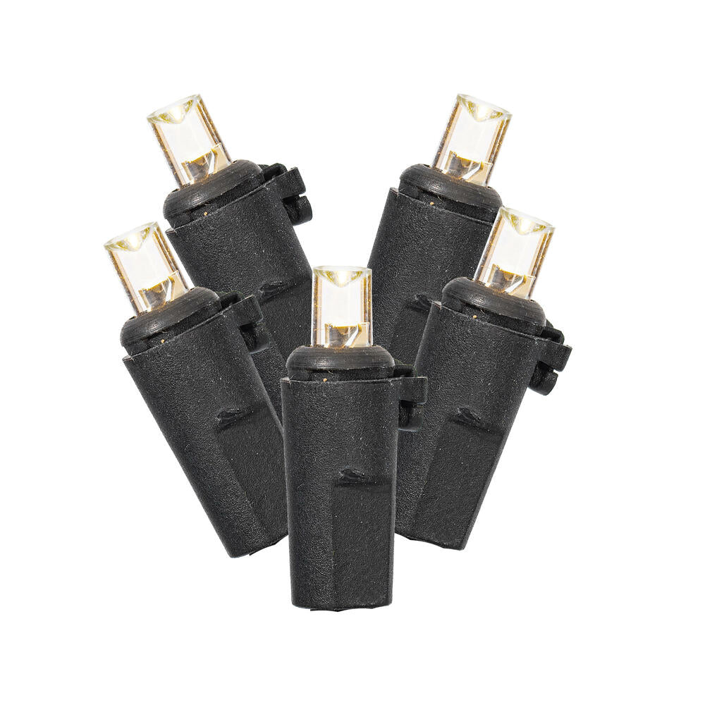 Vickerman 100 Warm White Wide Angle LED Light on Black Wire 34' Christmas Light Strand - Cheap-Us