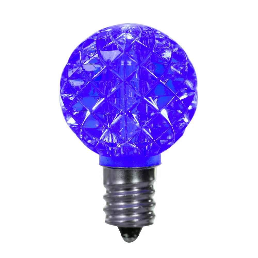 Vickerman G30 LED Blue Bulb E12 Nickel Base .6 Watts 120V  package of 25 - Cheap-Us