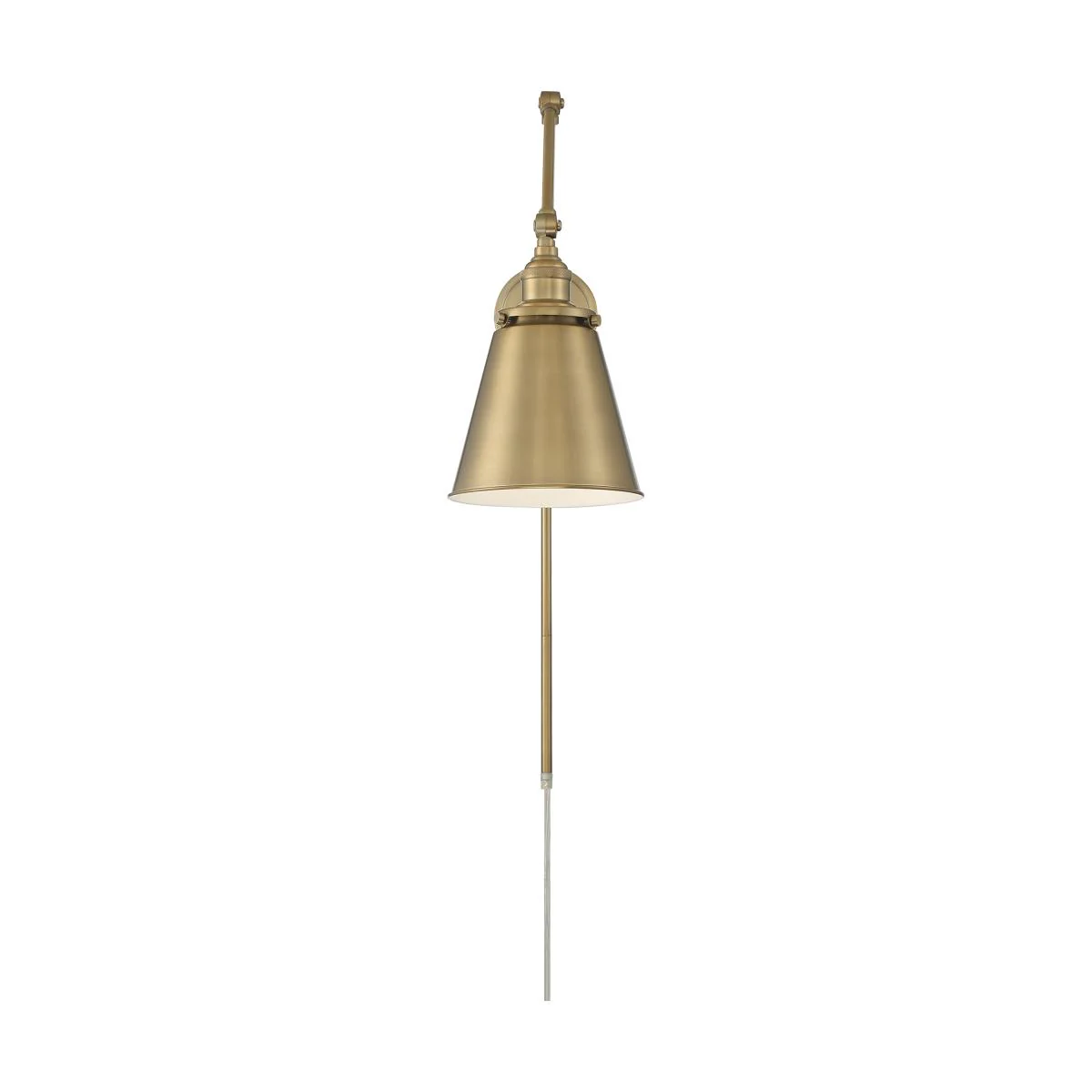 60-7367 BAYARD SWING ARM FIXTURE Bayard Swing Arm Lamp; Burnished Brass with Switch - Cheap-Us