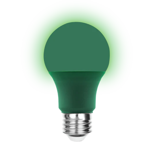Luxrite LED A19 Colored Light Bulb, E26 - Medium Base, 8W, Green Finish, Non-Dimmable, Shatter Proof (LR21492) - Cheap-Us
