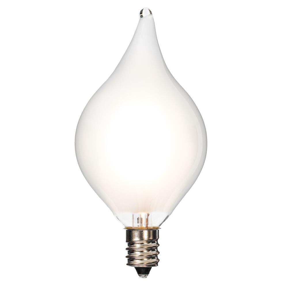 Vickerman 15 x 15' Red and Warm White LED G45 Glass Flame Tip light set. 6