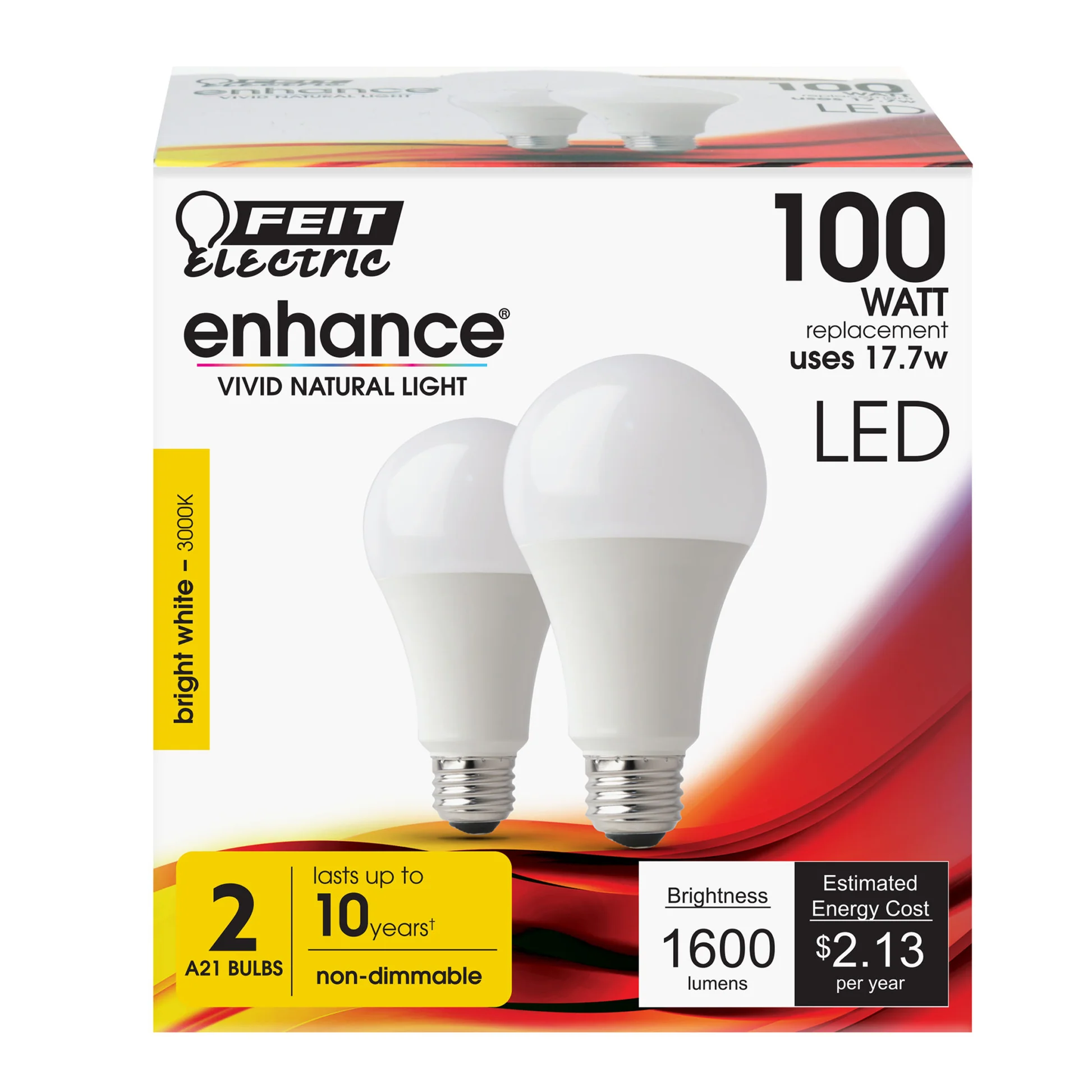1600 Lumen 3000K Non-Dimmable LED - Cheap-Us