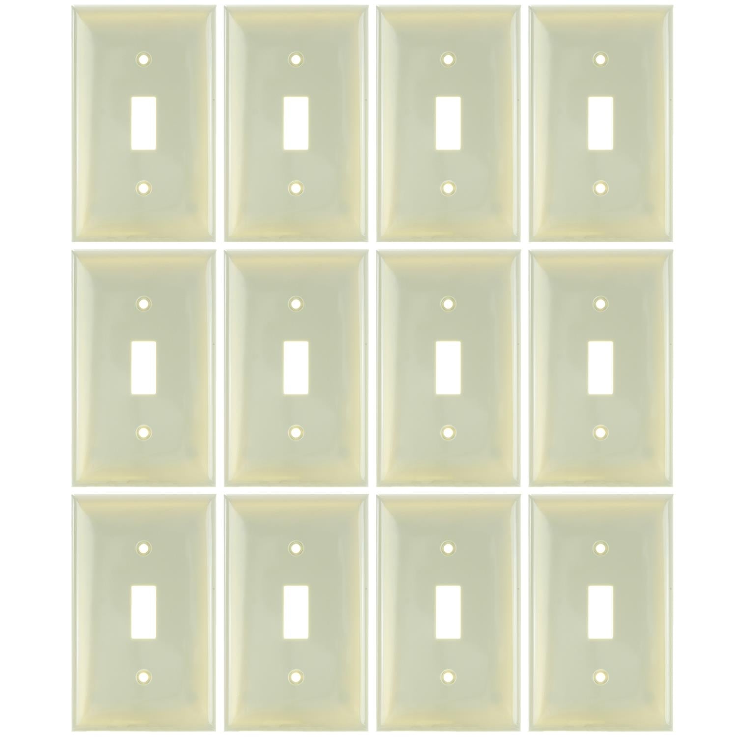 Sunlite E101/I 1 Gang Toggle Switch Plate, Ivory - Cheap-Us