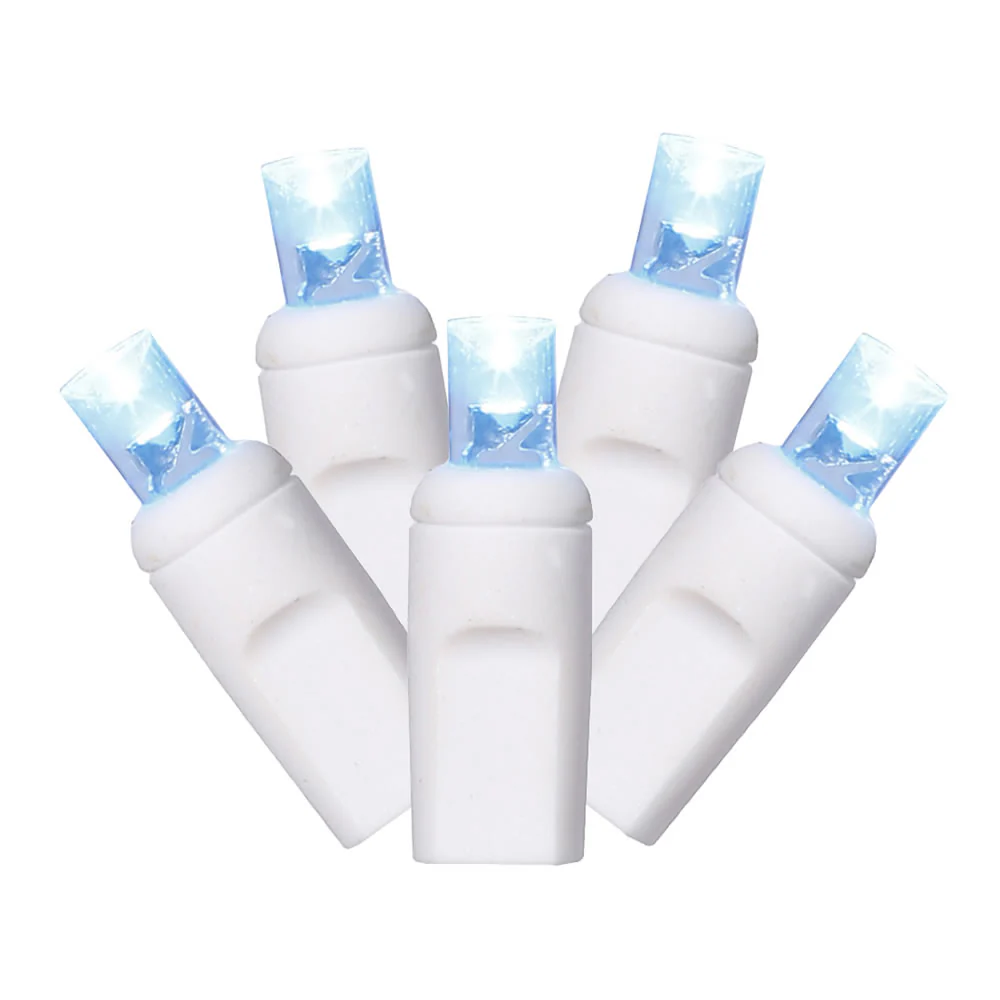 Vickerman 70 Teal Wide Angle LED Icicle Light on White Wire 9' Christmas Single Mold Light Strand - Cheap-Us