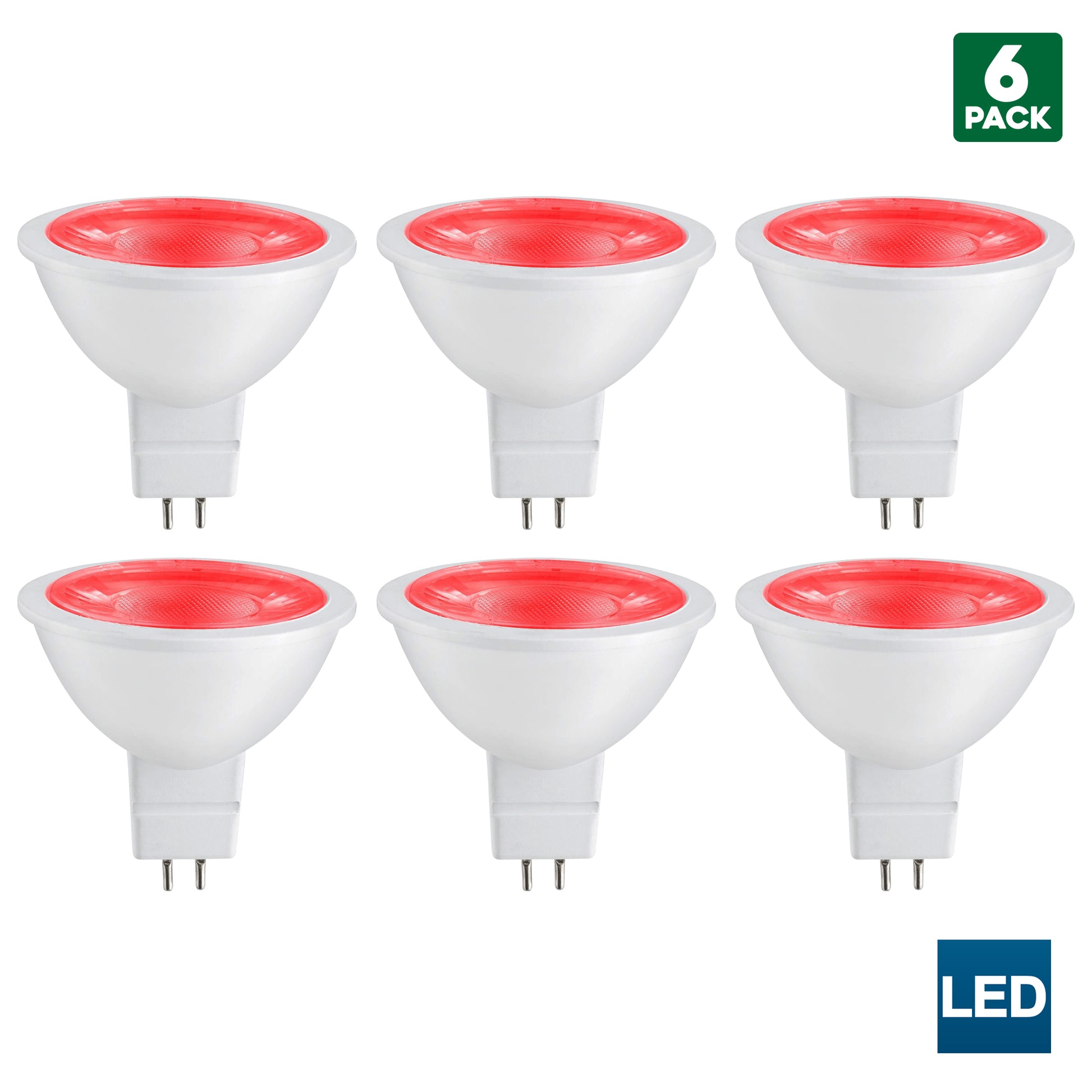 Sunlite MR16 Red LED Bulb, 12 Volt, 3 Watt, 90 Lumens, GU5.3 Base, 30,000 Hour Long Life, 25W Equivalent, Energy Saving, Cool Touch - Cheap-Us