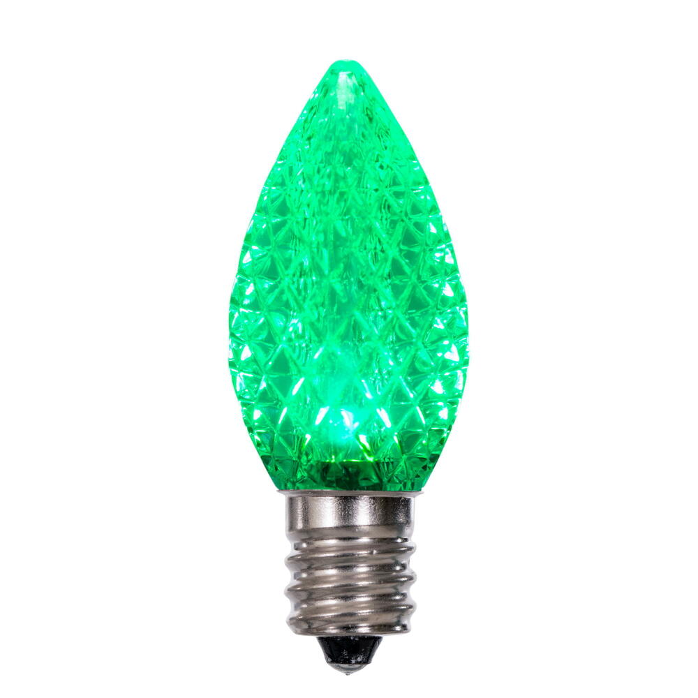 Vickerman C7 LED Green Faceted Replacement Bulb bag of 25 - Cheap-Us