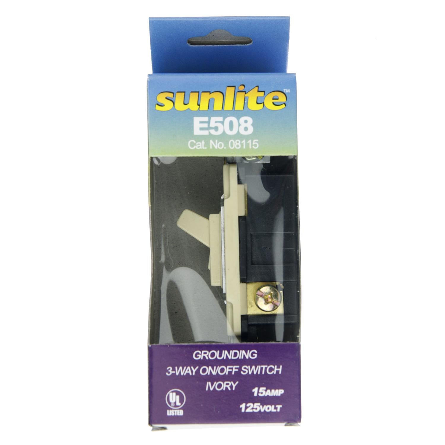 Sunlite E508 3 Way Grounded Toggle Switch, Ivory - Cheap-Us