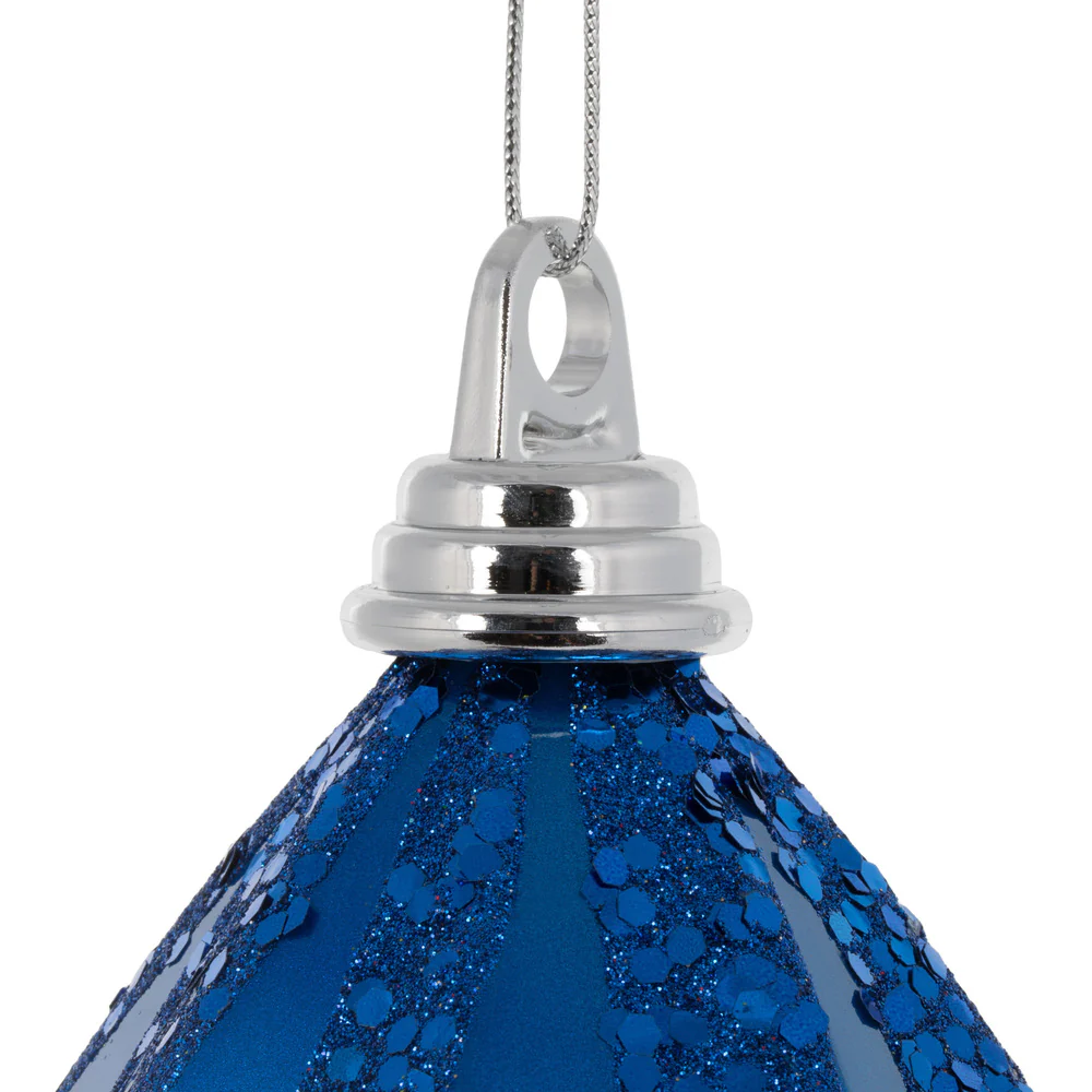 Vickerman 12'' Blue Glitter Swirl Drop Christmas Ornament - Cheap-Us