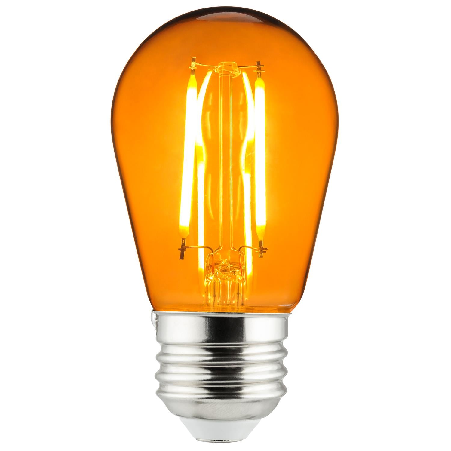 Sunlite 81093 LED Filament Transparent Light Bulb Amber 1 Pack - Cheap-Us
