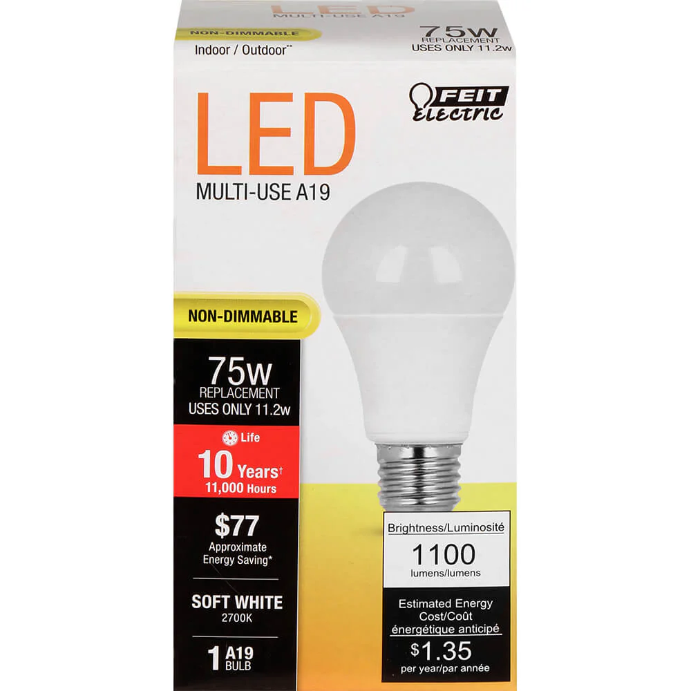 75-Watt Equivalent A19 Soft White LED - Cheap-Us