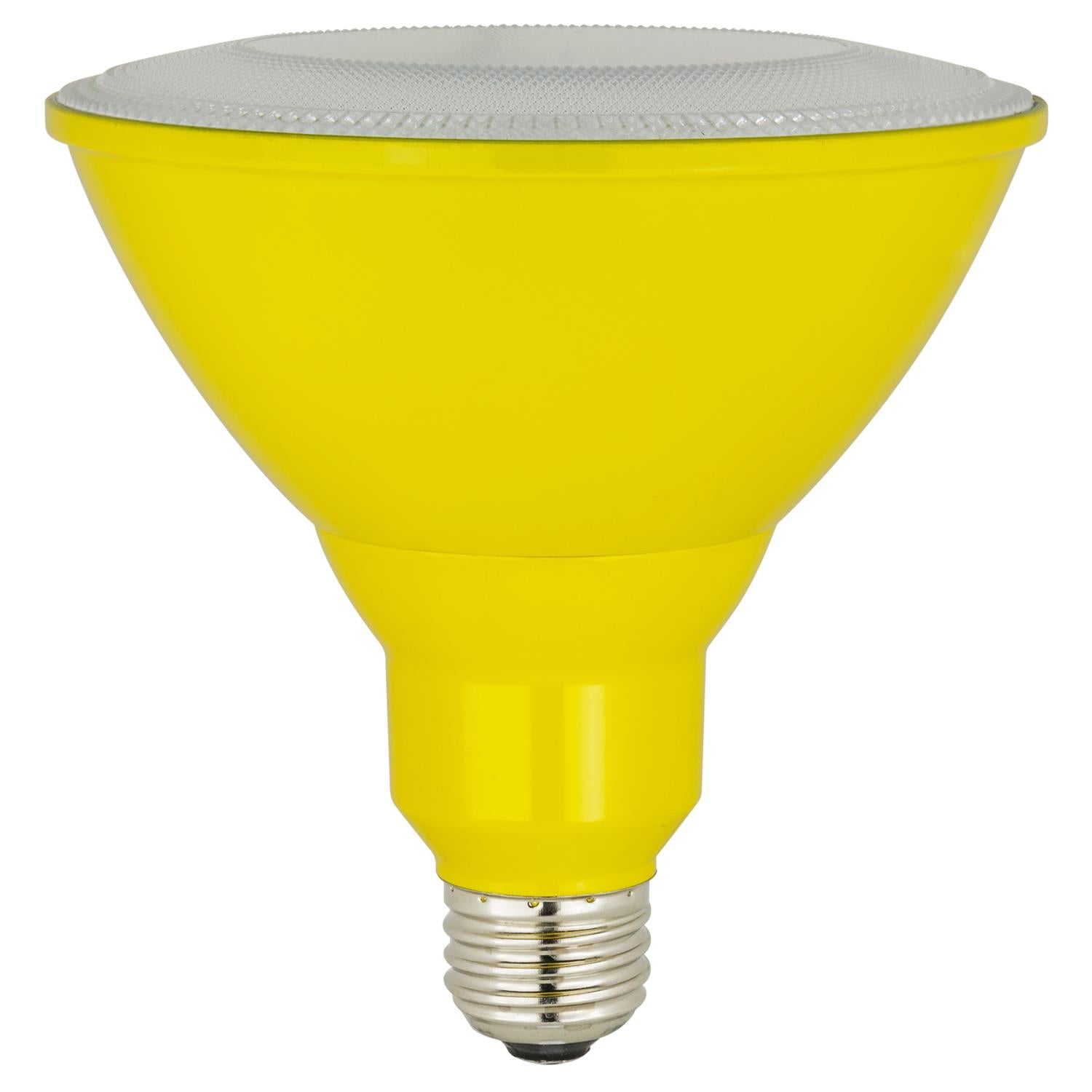 Sunlite LED PAR38 Yellow Floodlight Bulb, 8W (25W Equivalent), Medium (E26) Base, Indoor, Outdoor, Wet Location, 25,000 Hour Lifespan, UL Listed - Cheap-Us