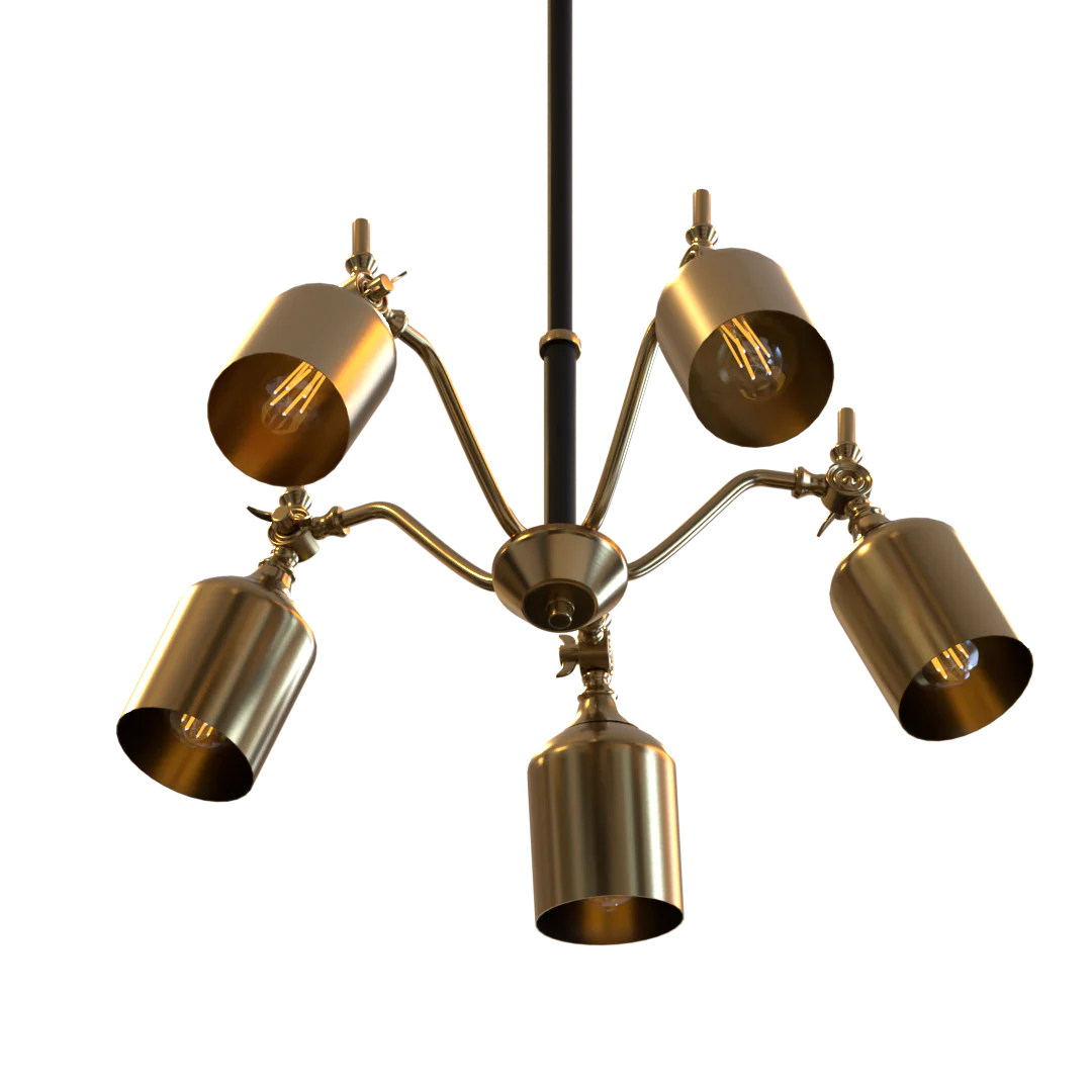 Direttore Five Light Industrial Chandelier Fixture - Cheap-Us