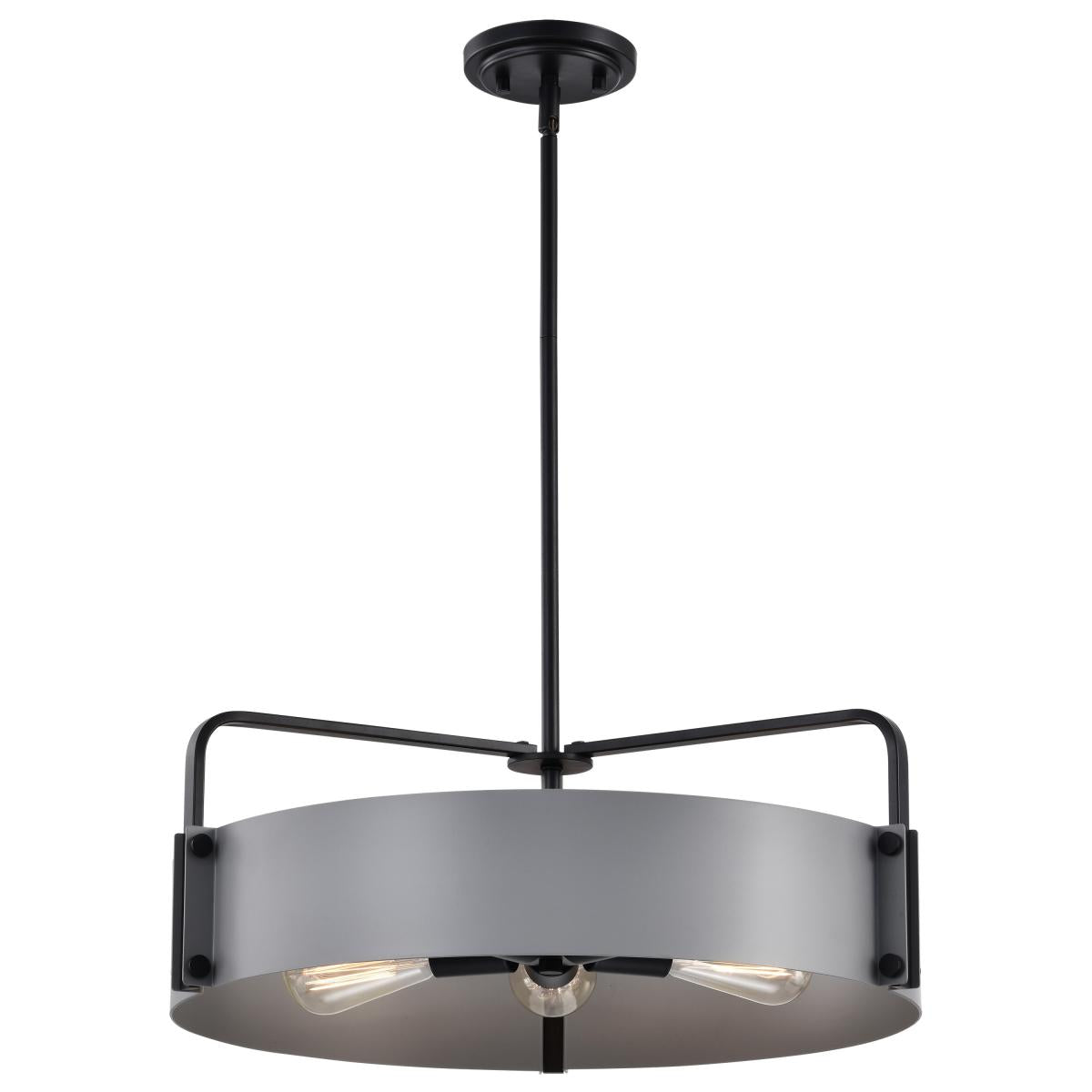 60-7854 ALTOS 5 LIGHT LARGE PENDANT Altos 5 Light Large Pendant; Gray and Matte Black Finish - Cheap-Us