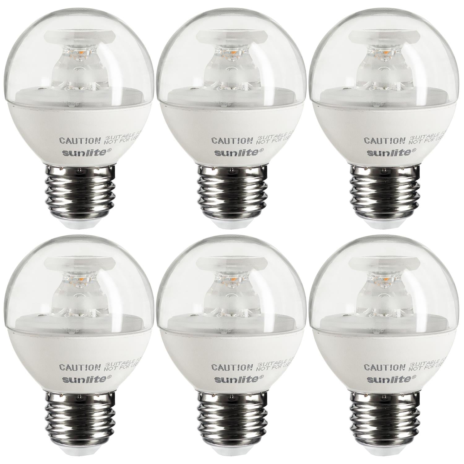 Sunlite LED G16 Globe 7W (60W Equivalent) Light Bulb Medium (E26) Base, Warm White - Cheap-Us