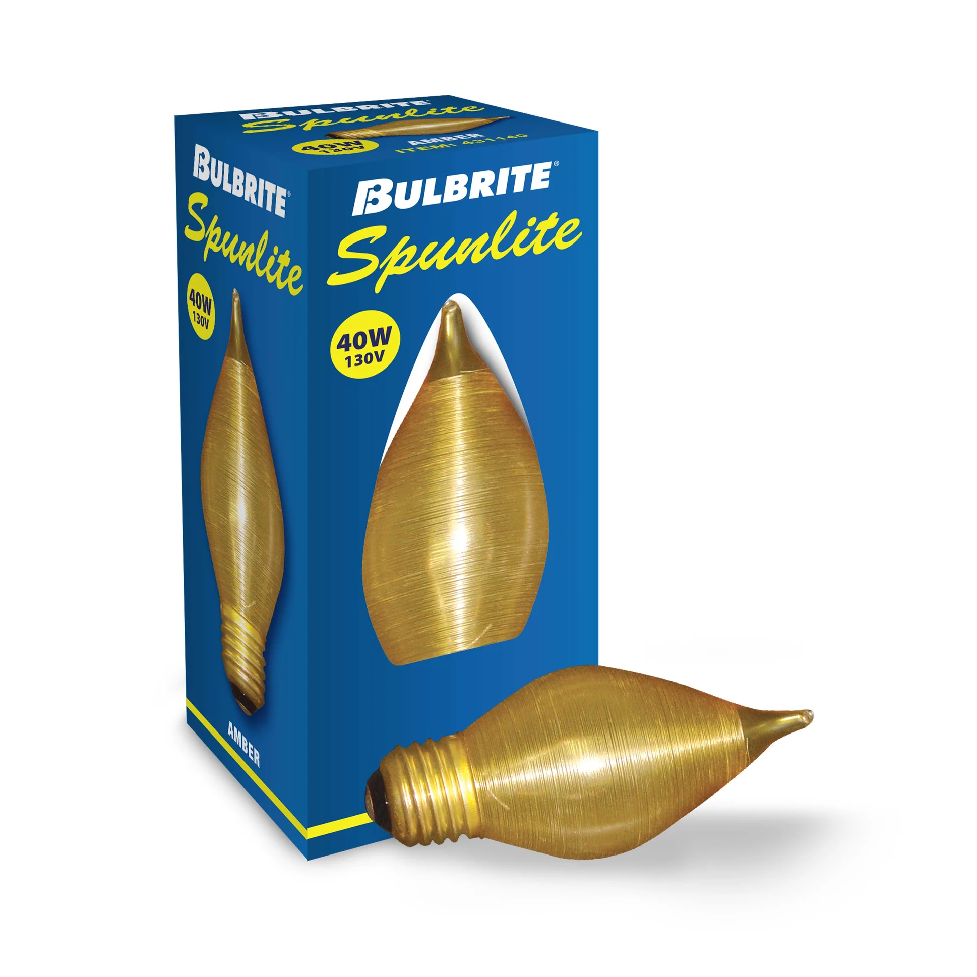 Bulbrite Pack of (25) 40 Watt Dimmable Amber C15 Spunlite Incandescent Light Bulbs with Medium (E26) Base - Cheap-Us