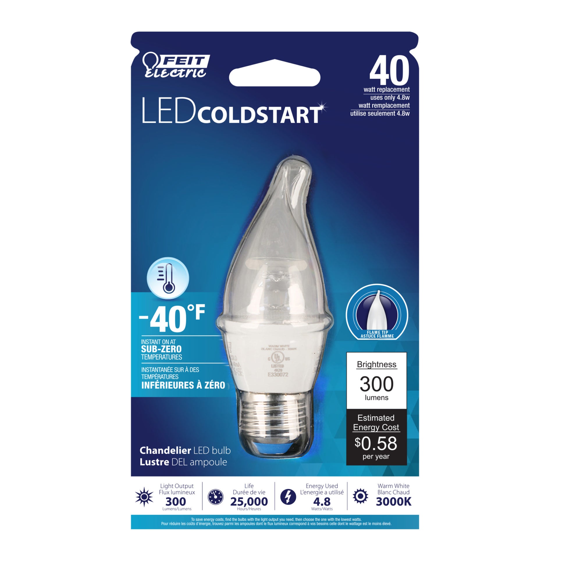 300 Lumen 3000K Dimmable LED - Cheap-Us