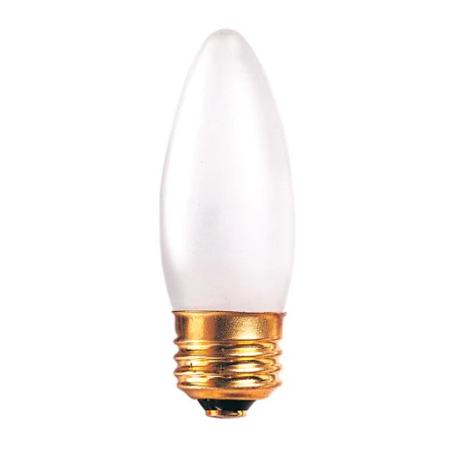 Bulbrite 40ETF/2 40 Watt Incandescent B10 Torpedo Chandelier Bulb, Medium Base, Frost - Cheap-Us