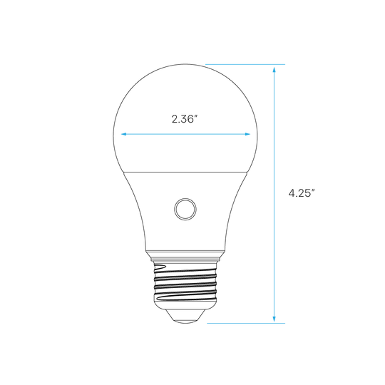 Luxrite LED Dusk To Dawn A19 Light Bulb, E26 Medium Base, 9W, 3000K - Soft White, 800 Lumens, 80 CRI, Frost Finish, Shatter Proof, Pack of 9 (LR21471) - Cheap-Us